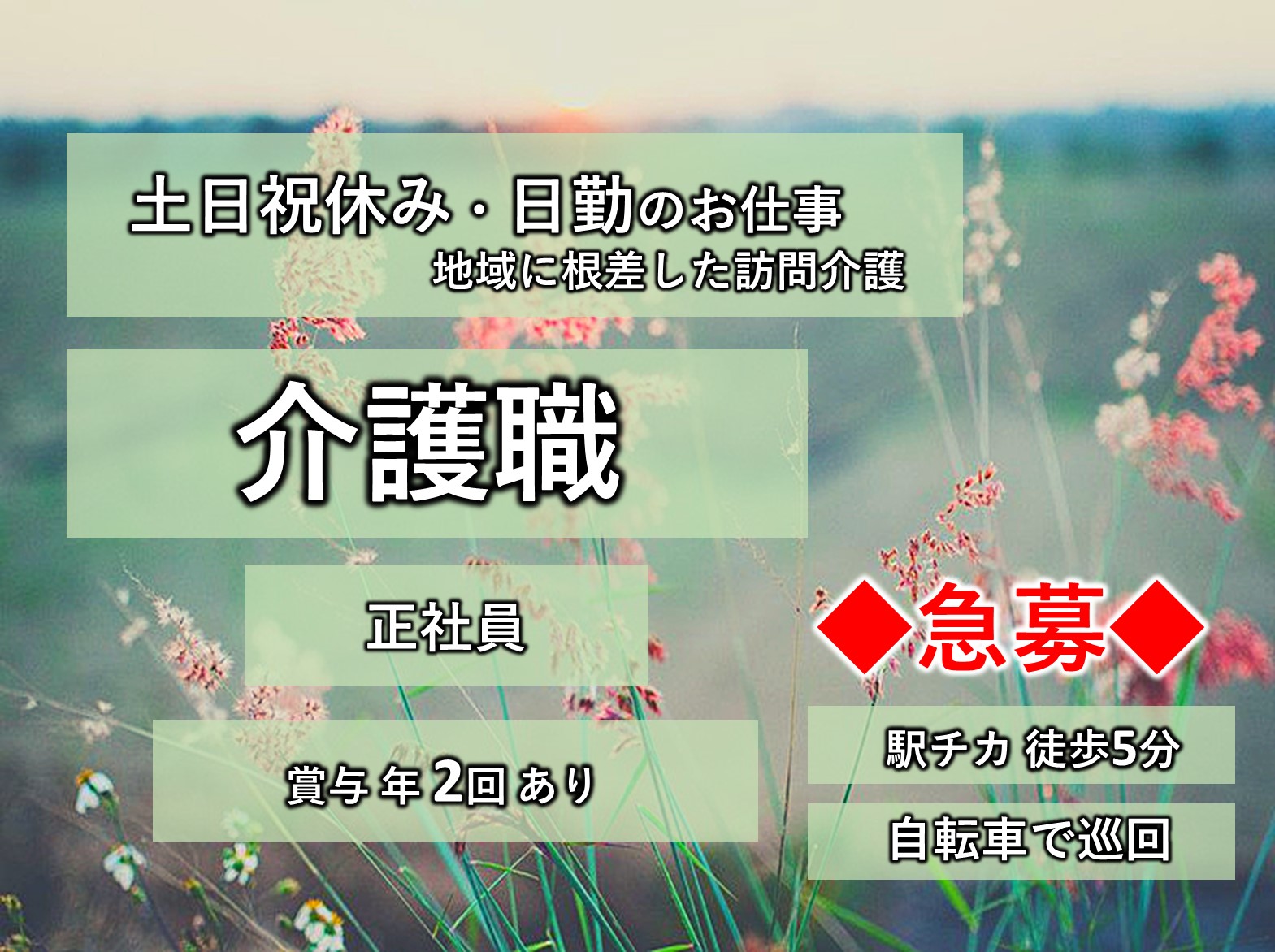 有限会社 はあとふる・ほのか はあとふる・ほのかの正社員 介護職 訪問サービスの求人情報イメージ1